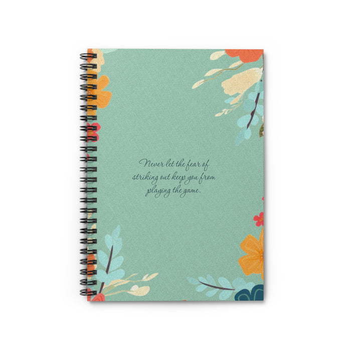 Inspirational Floral Spiral Notebook