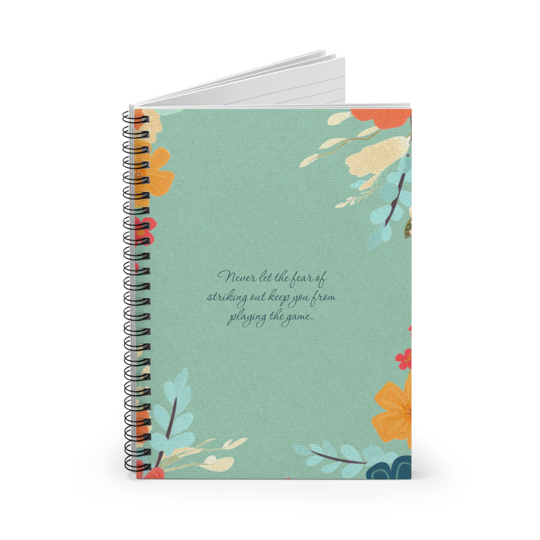 Inspirational Floral Spiral Notebook