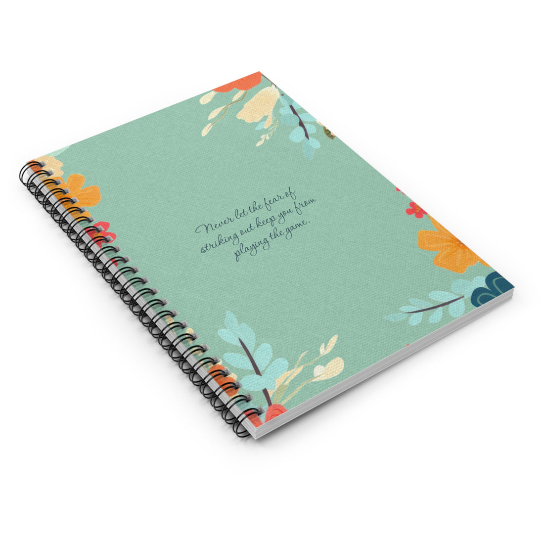 Inspirational Floral Spiral Notebook