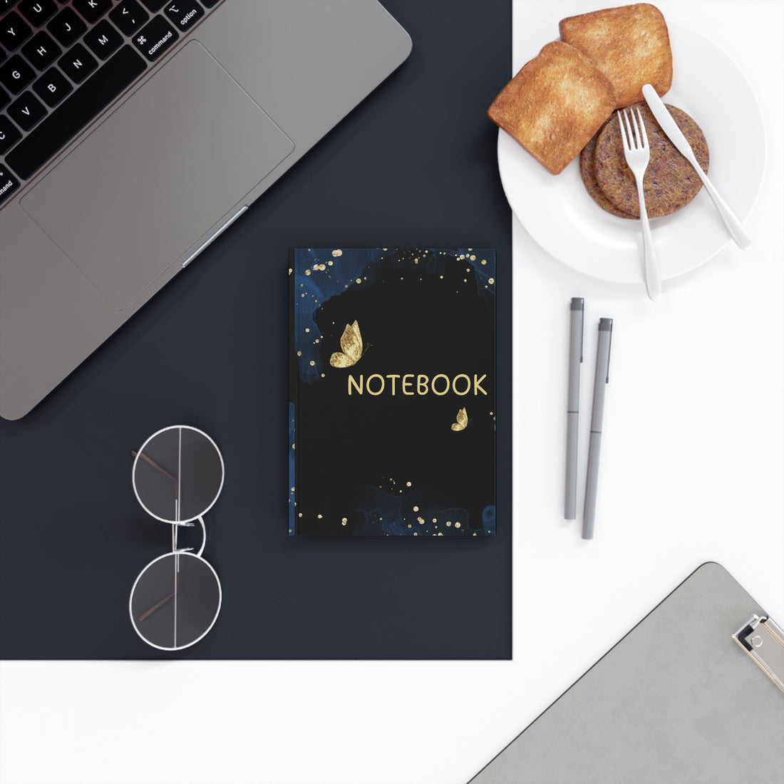 Elegant Butterfly Design Hard Backed Journal