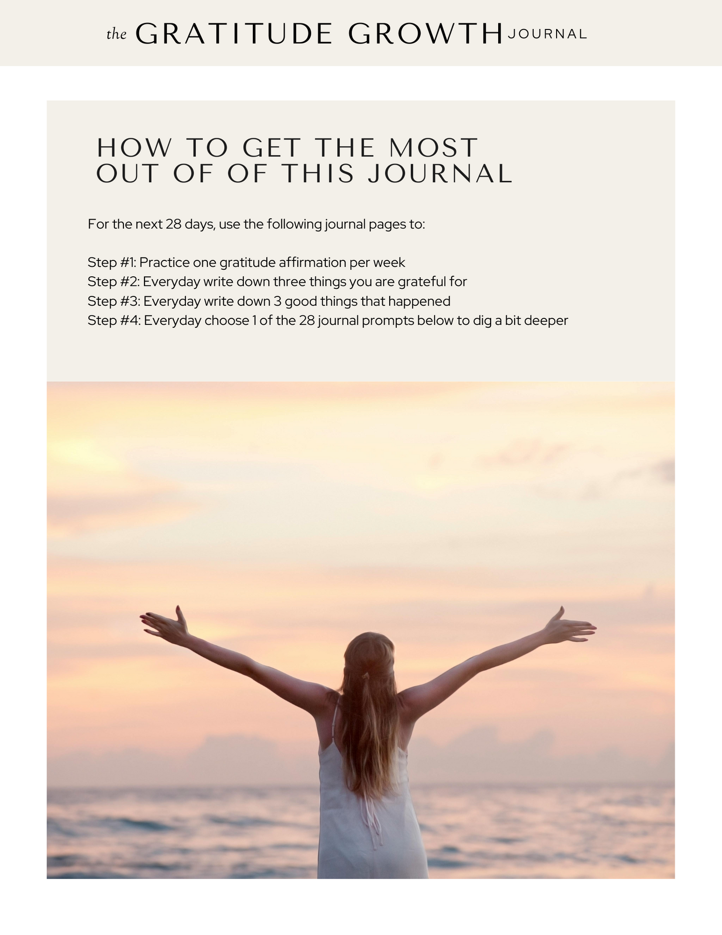 The Gratitude Growth Journal
