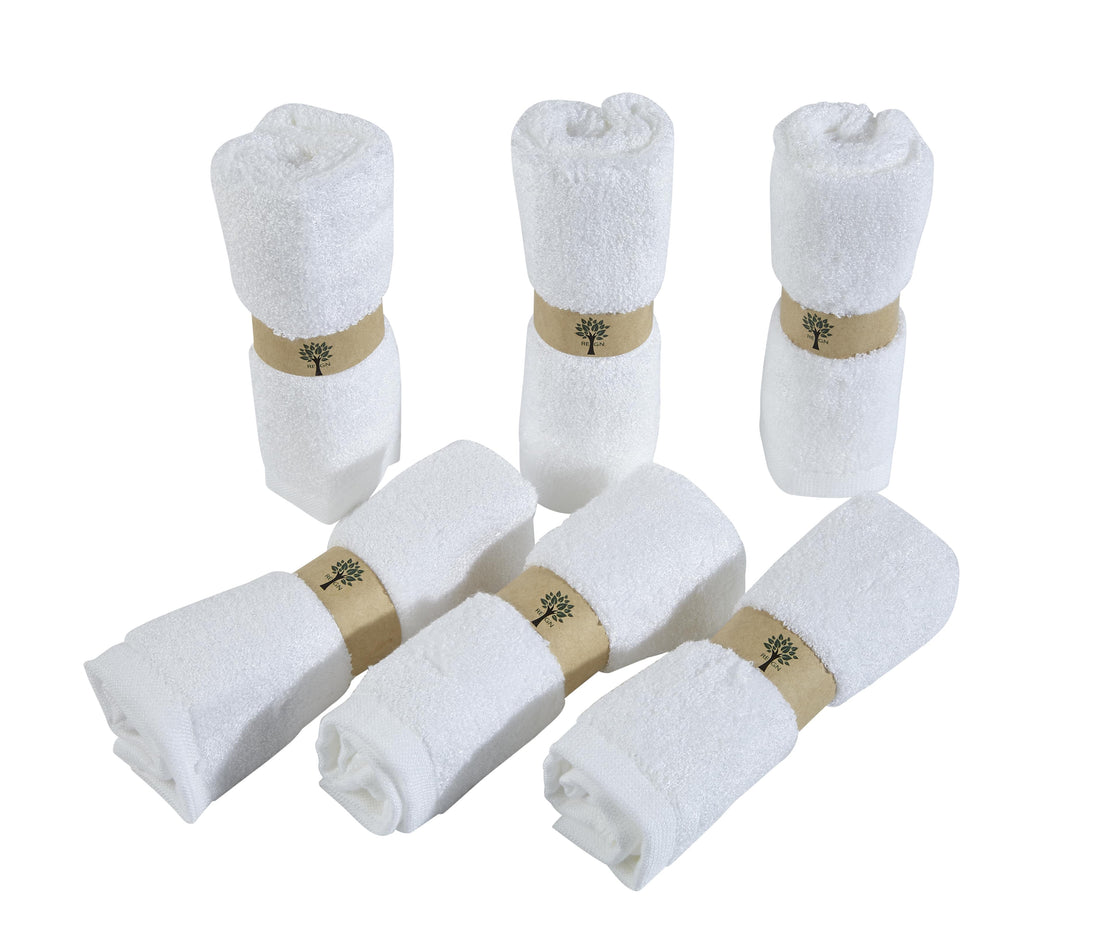 Organic Bamboo Face Cloths - 6 Pack