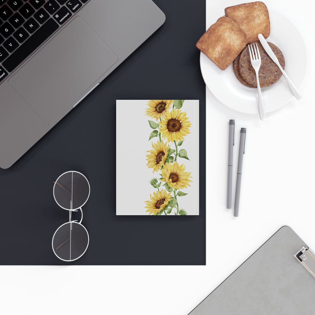Sunflower Hard Backed Journal | Floral Notebook for Writing, Journaling, and Note-taking