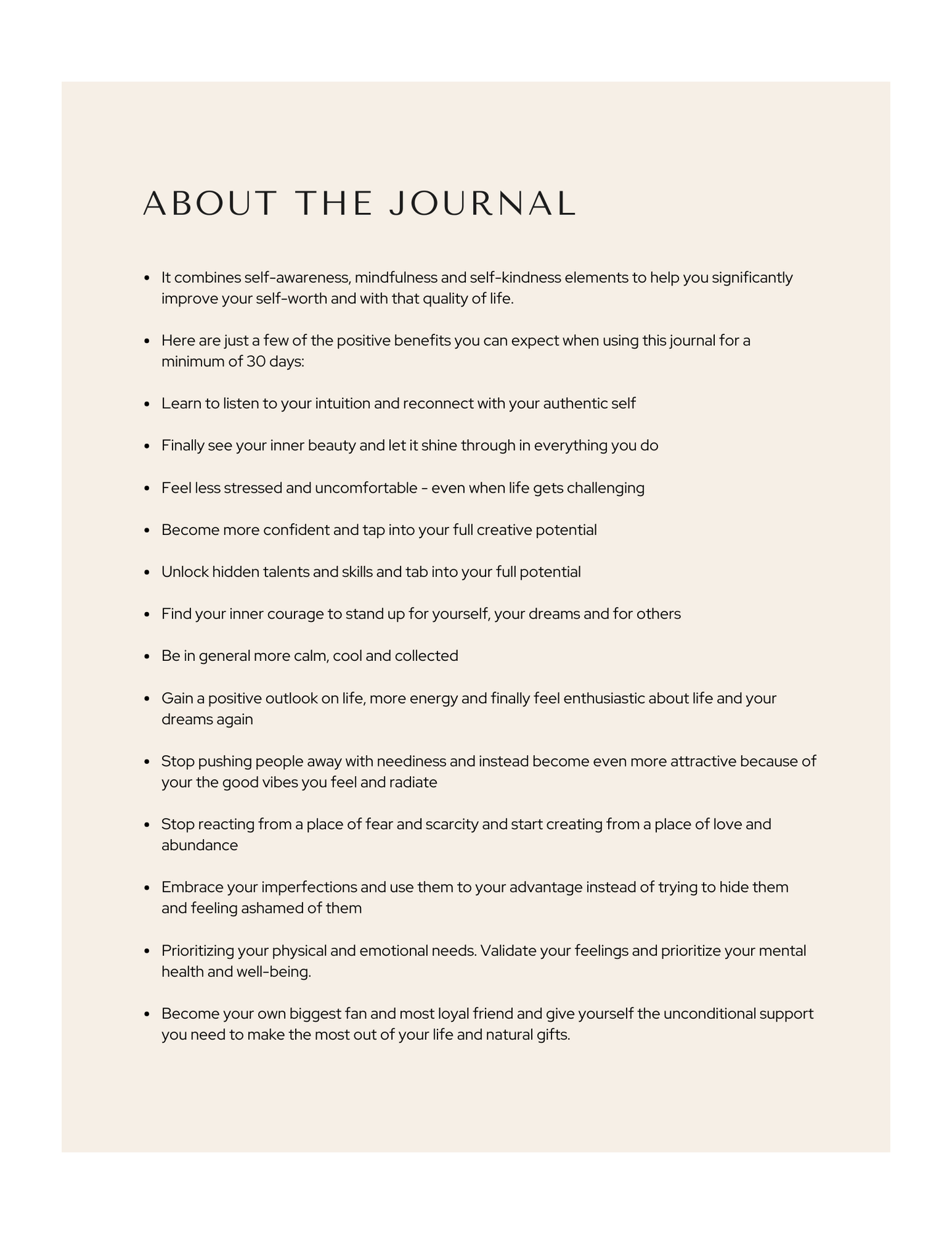 30-Day Self-Worth Booster Journal