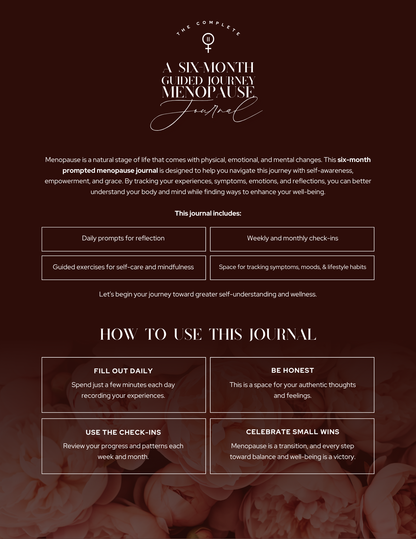 6 Month Menopause Journal
