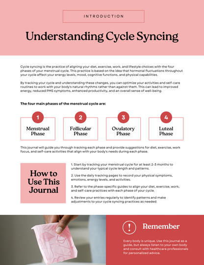 Cycle Syncing Journal
