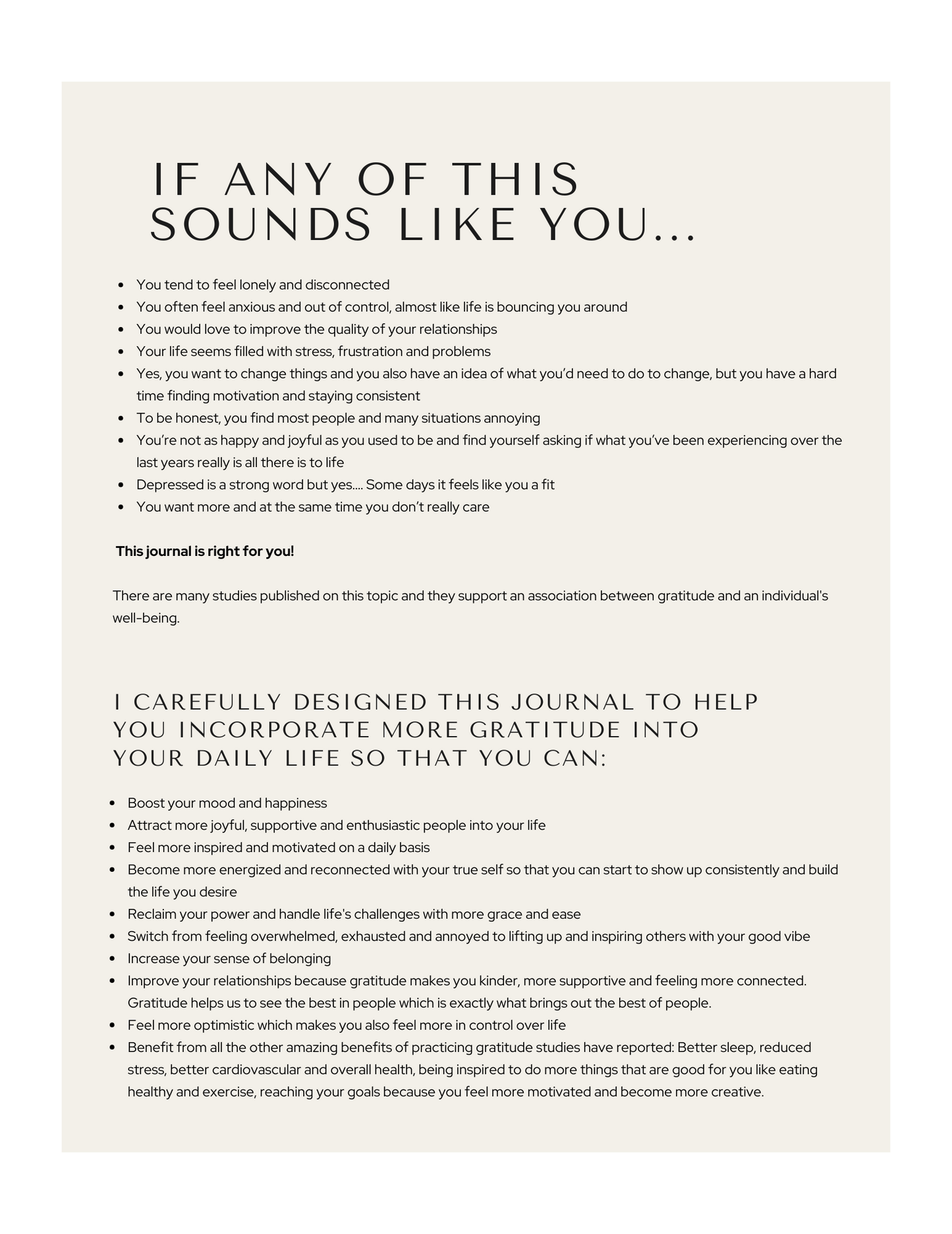 The Gratitude Growth Journal