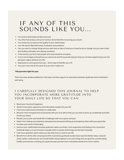 The Gratitude Growth Journal